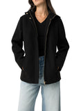 TIFFOSI D Cappotto con cappuccio e tasche a filo Tiffosi donna nero