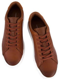 TOMMY H CALZ U COL Sneakers in pelle court core cognac cognac