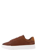 Sneakers in pelle court core cognac
