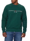 TOMMY H U COL Felpa girocollo logo verde