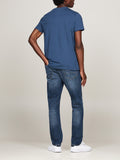 TOMMY H U COL T-shirt Tommy logo azzurro