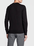 TOMMY H U COL Maglioncino in pima cotton e cashmere nero