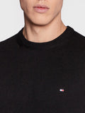 TOMMY H U COL Maglioncino in pima cotton e cashmere nero