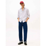 TOMMY H U COL Camicia core hairline in popeline di cotone B.CO/BLU