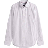 TOMMY H U COL Camicia core hairline in popeline di cotone B.CO/BLU