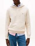 TOMMY H U PRE Felpa essential terry hoodie avorio