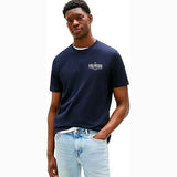 TOMMY H U PRE T-shirt hilfiger stack tee blu
