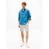 TOMMY H U PRE Camicia lightweight denim BLU CHIARO