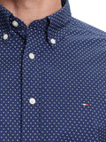 TOMMY H U PRE Camicia flex poplin BLU SCURO