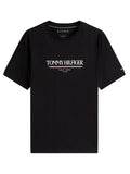 TOMMY H U PRE T-shirt brand love hilfiger nero