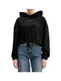 Felpa hoodie cappuccio linear bling cropped