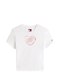 TOMMY J D PRE T-shirt slim hearth bianco