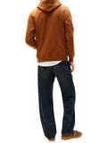 TOMMY J U COL Felpa regular linear logo nocciola