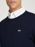 TOMMY J U PRE Maglioncino slim light in cotone NAVY