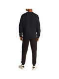 TOMMY J U PRE Felpa regular badge girocollo nero