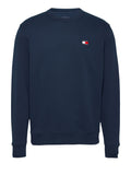TOMMY J U PRE Felpa regular badge girocollo NAVY