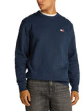 TOMMY J U PRE Felpa regular badge girocollo NAVY