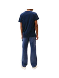 TOMMY J U PRE T-shirt slim linear logo NAVY