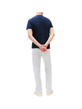 TOMMY J U PRE T-shirt regular flag linear logo NAVY