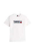 TOMMY J U PRE T-shirt regular tommy dna flag bianco