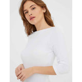 VERO MODA Maglia Panda manica 3\4 bianco