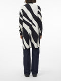 VERO MODA Cardigan Nancy zebrato NERO/BIANCO