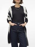 VERO MODA Cardigan Nancy zebrato NERO/BIANCO