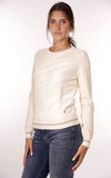 YES-ZEE D Maglioncino girocollo fantasia zebra beige