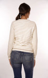 YES-ZEE D Maglioncino girocollo fantasia zebra beige