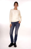 YES-ZEE D Maglioncino girocollo fantasia zebra beige