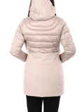 YES-ZEE D Cappotto donna trapuntato con finto gilet staccabile beige