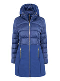 YES-ZEE D Cappotto donna trapuntato con finto gilet staccabile BLUNAVY