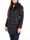 YES-ZEE D Cappotto trapuntato con cappuccio nero