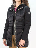 YES-ZEE D Capputto trapuntato finto gilet staccabile nero