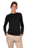 T-shirt basic manica lunga girocollo