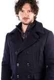 YES-ZEE U Cappotto corto doppiopetto BLUNAVY