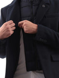 YES-ZEE U Cappotto con finto gilet BLUNAVY