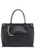 AX ARMANI D Borsa a spalla in ecopelle nero