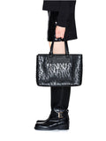 AX ARMANI D Shopping bag con loghi in rilievo nero