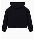 AX ARMANI D Felpa con cappuccio crop nero