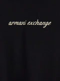 AX ARMANI D Felpa con cappuccio crop nero