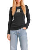 AX ARMANI D T-shirt manica lunga logo nero