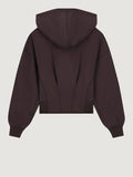 AX ARMANI D Felpa zip e cappuccio logo MORO