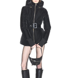 AX ARMANI D Giubbotto blouson con cappuccio nero