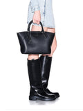 ARMANI EXCHANGE Borsa shopping con charme nero