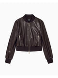 AX ARMANI D Bomber in ecopelle MORO