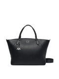 AX ARMANI D Shopping bag in ecopelle saffiano nero