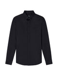 AX ARMANI U Camicia in satin di cotone slim fit nero
