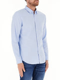 AX ARMANI U Camicia in puro cotone celeste