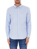 AX ARMANI U Camicia in puro cotone celeste